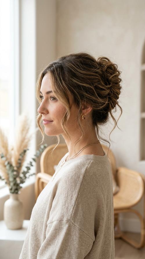 The French Twist Messy Bun