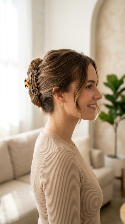 The French Twist with a Claw Clip
