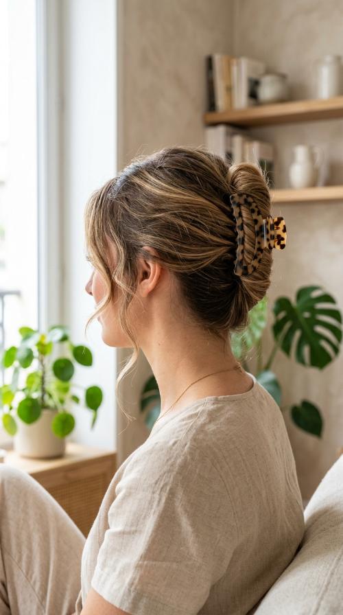 The French Twist with a Claw Clip