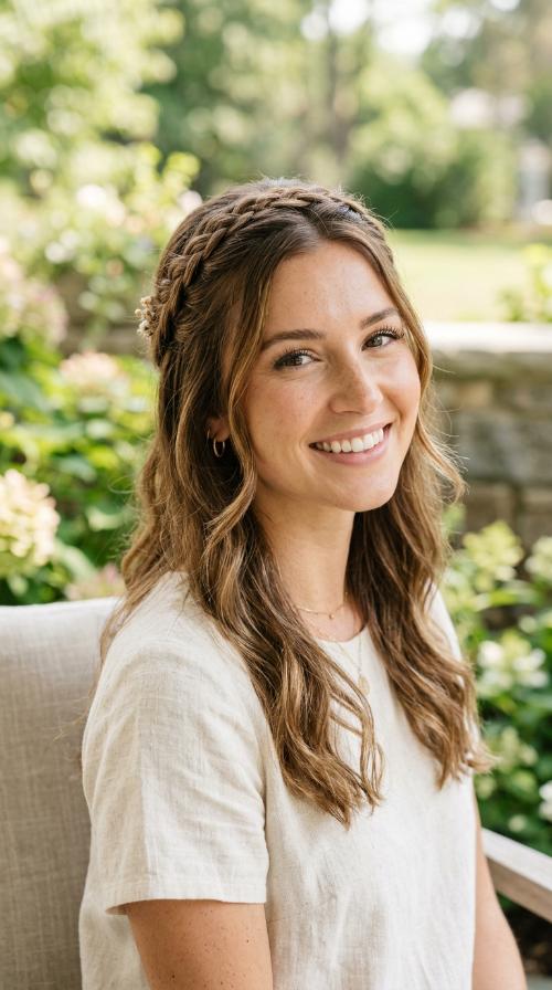 The Half-Up Braided Crown