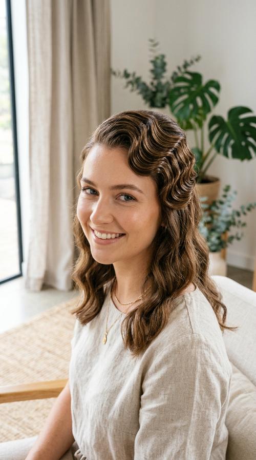 The Half-Up Finger Wave