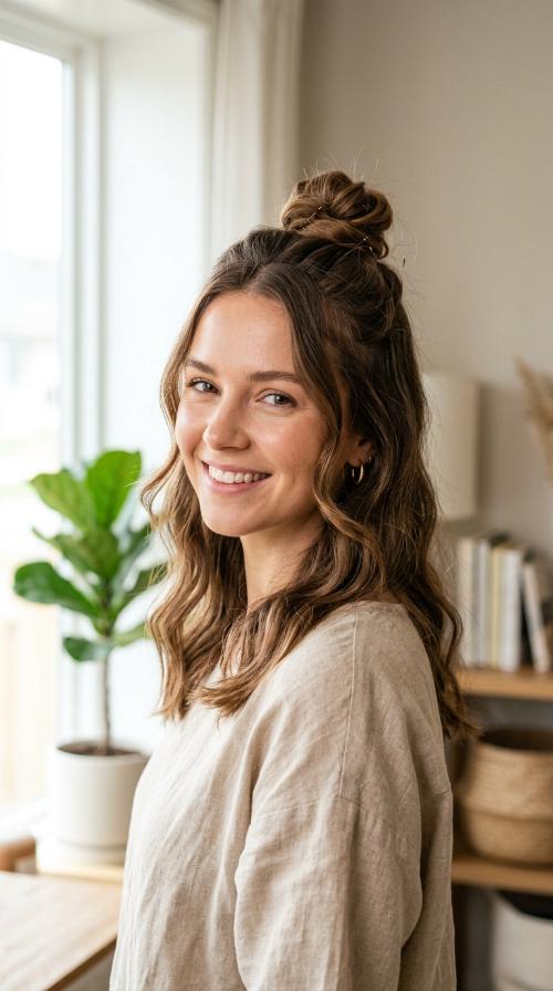 The Half-Up Top Knot