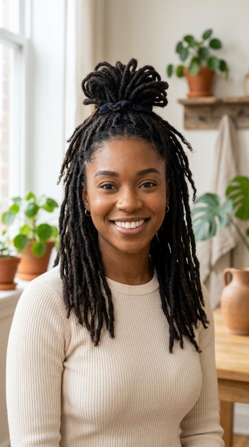 The Half-Up Top Knot