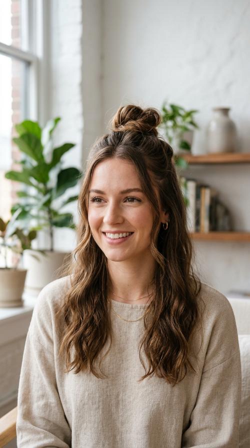 The Half-Up Top Knot