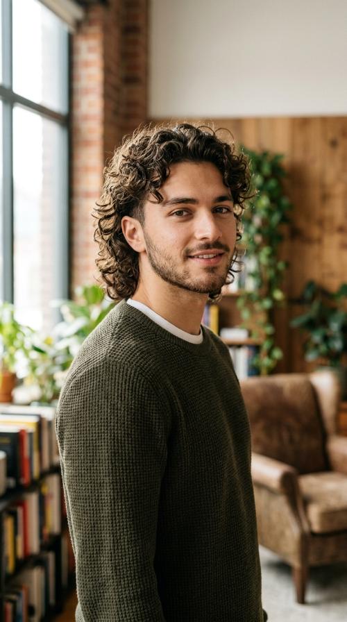 The Layered Curly Mullet