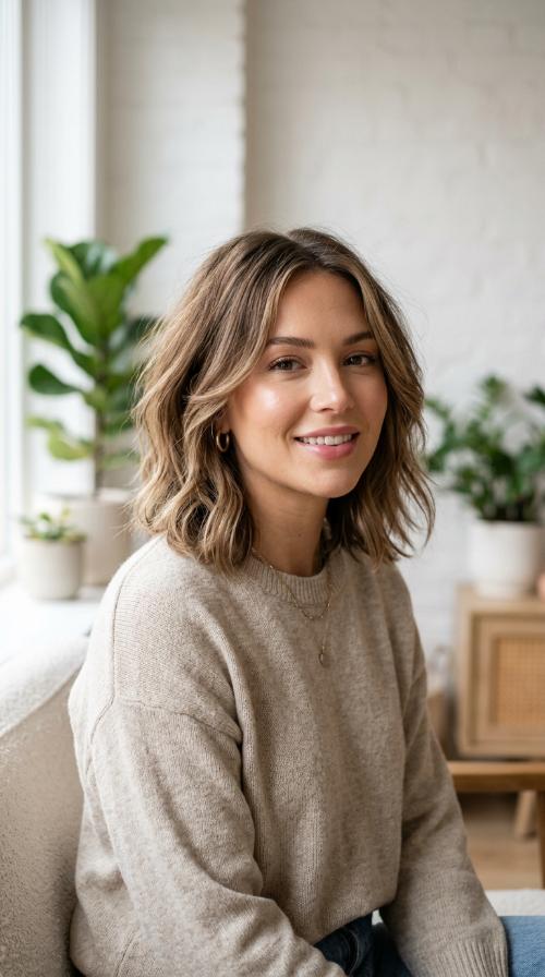 The Layered Soft Glam Bob