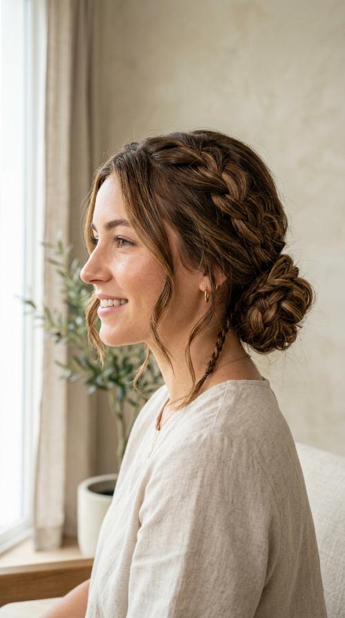 The Low Boho Braided Bun