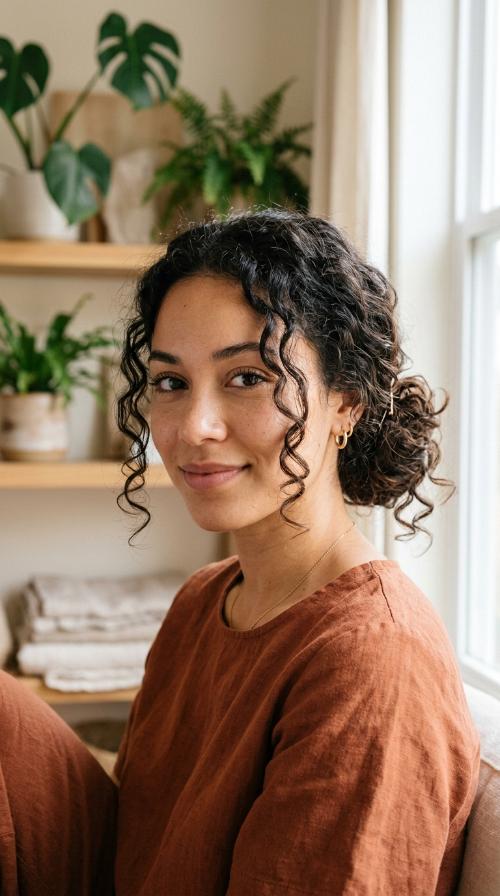 The Low Messy Bun with Tendrils