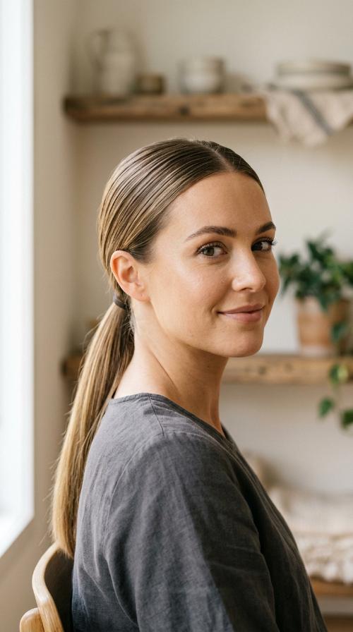 The Low Polished Ponytail