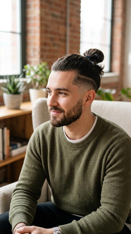 The Man Bun with Fade