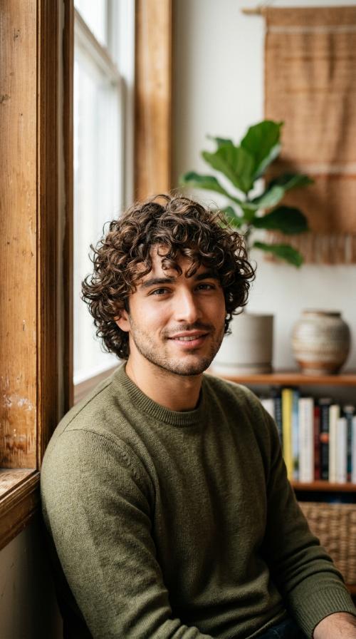 The Messy Curly Fringe