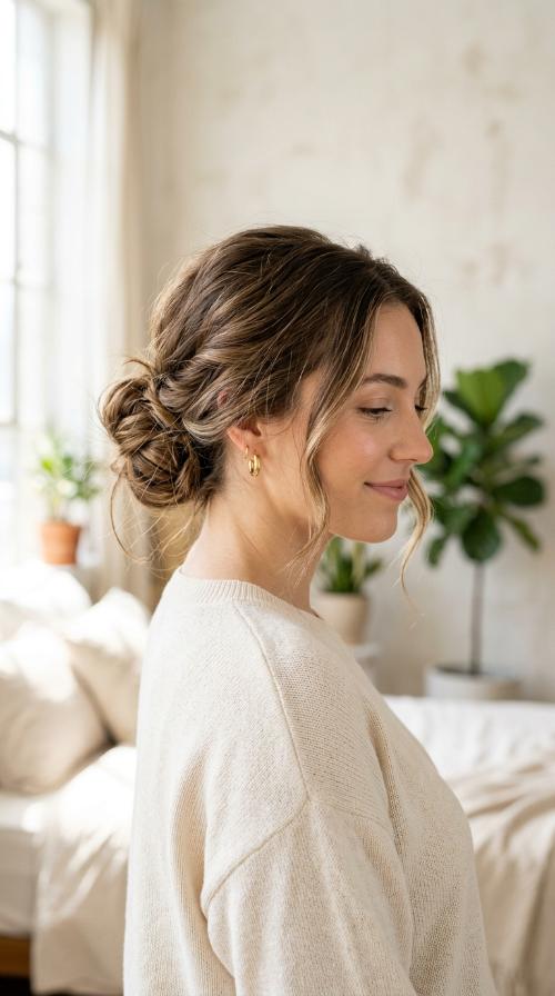 The Messy Low Bun