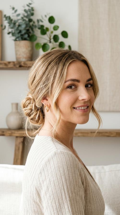 The Messy Low Bun