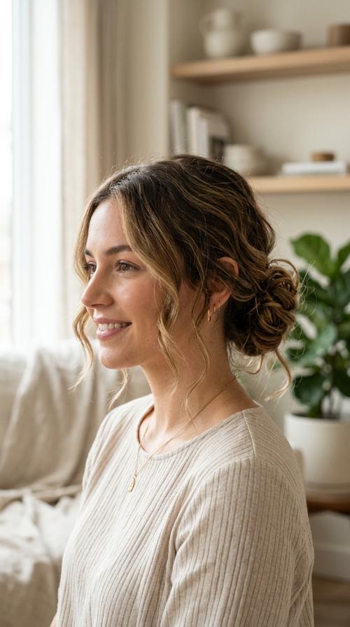 The Messy Low Bun