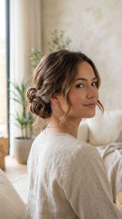 The Messy Low Bun