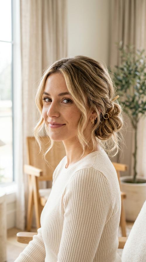 The Messy Low Bun