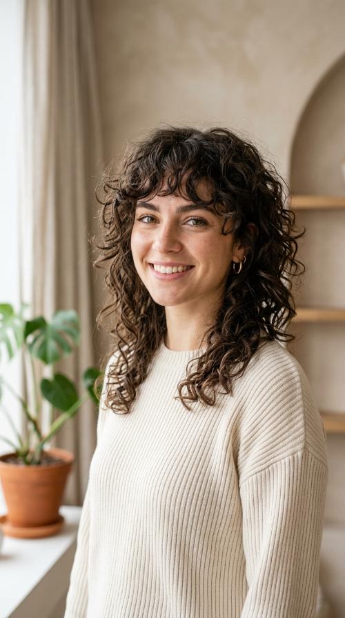 The Modern Curly Wolf Cut