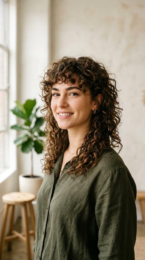 The Modern Curly Wolf Cut
