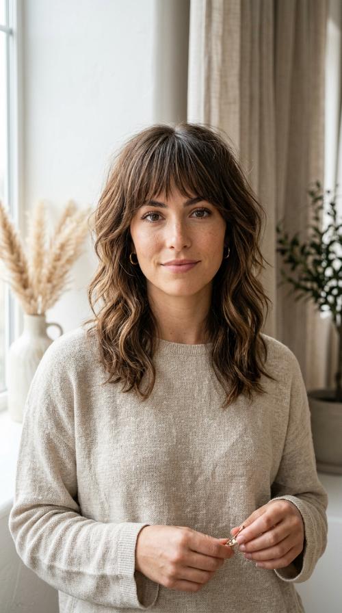 The Modern Shag with Bangs