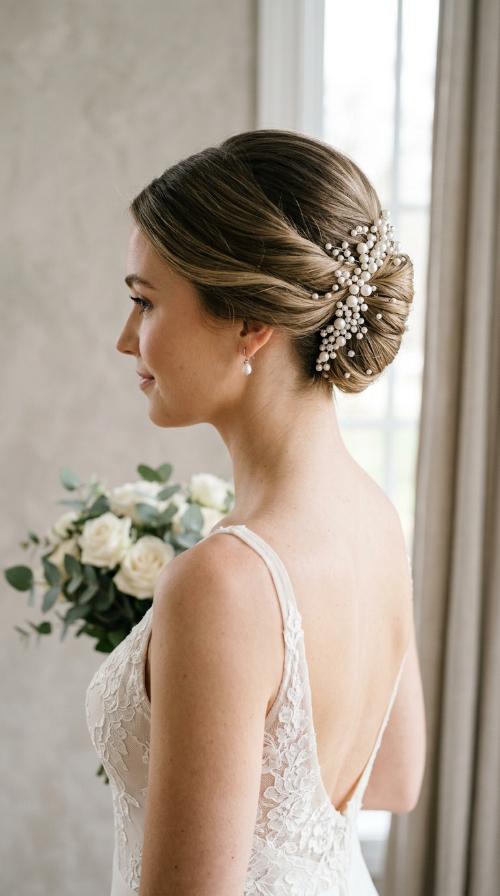 The Pearl-Encrusted French Twist