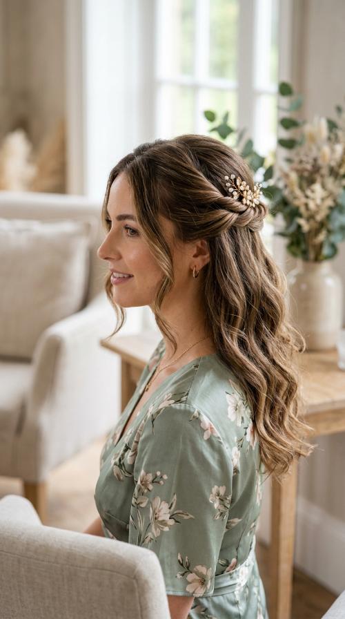 The Romantic Half-Up Twist