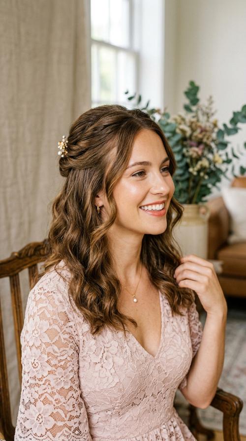 The Romantic Half-Up Twist