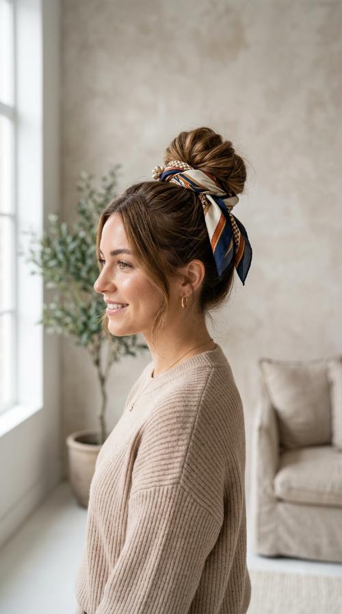 The Scarf Wrapped Bun