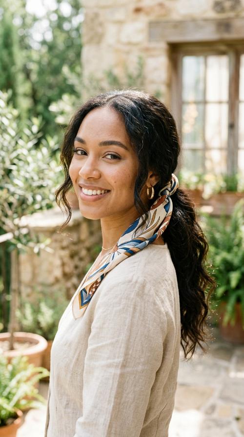 The Scarf-Wrapped Low Pony