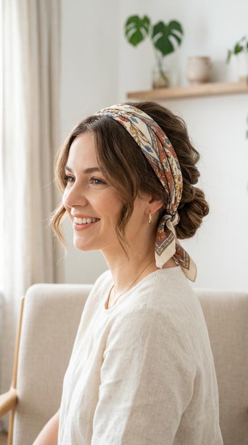 The Scarf-Wrapped Updo