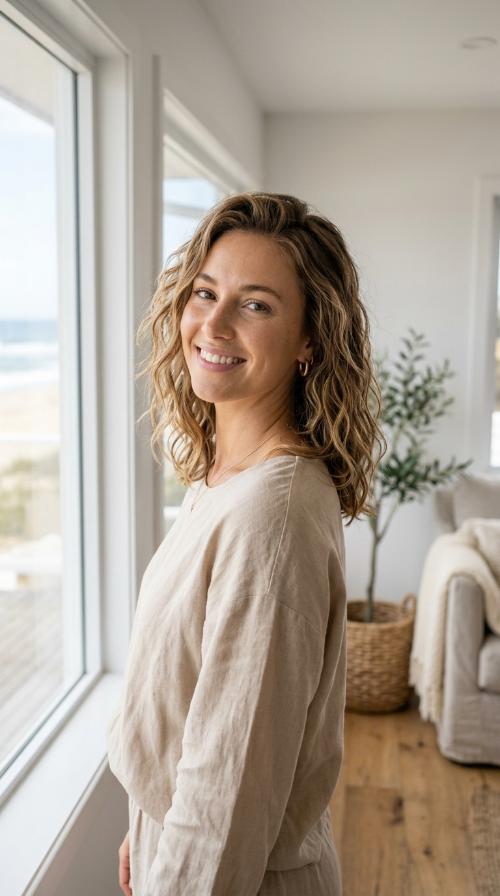 The Scrunched Beachy Waves Look