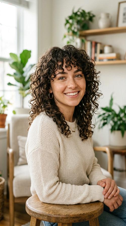 The Shag with Curly Bangs
