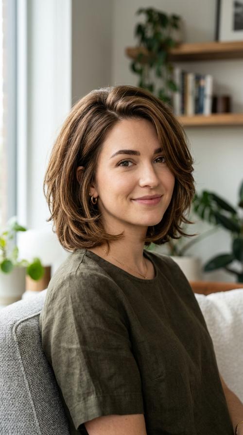 The Side-Parted Layered Bob