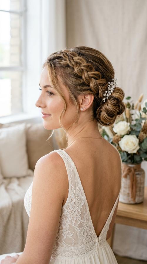 The Side-Swept Dutch Braid Updo