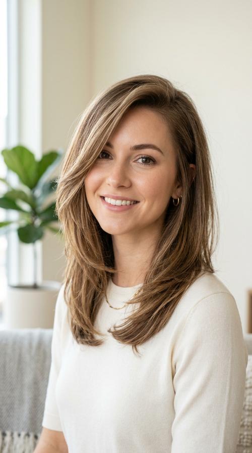 The Side-Swept Layered Cut