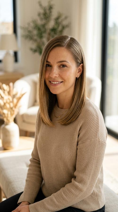 The Sleek Deep Side Part