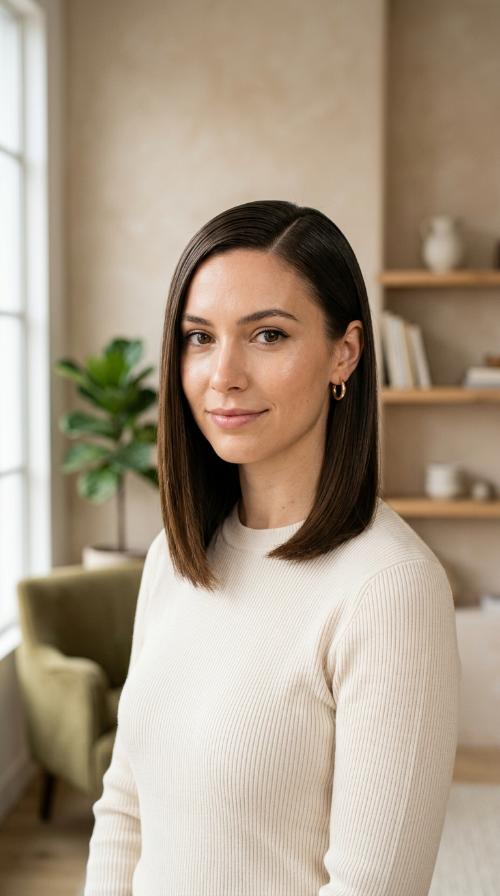 The Sleek Deep Side Part
