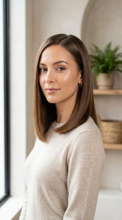 The Sleek Glass Hair Look