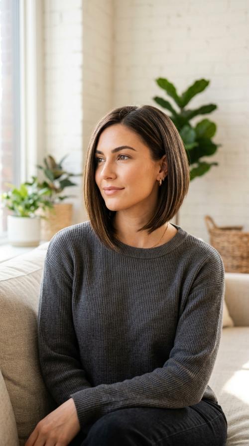 The Sleek Inverted Bob