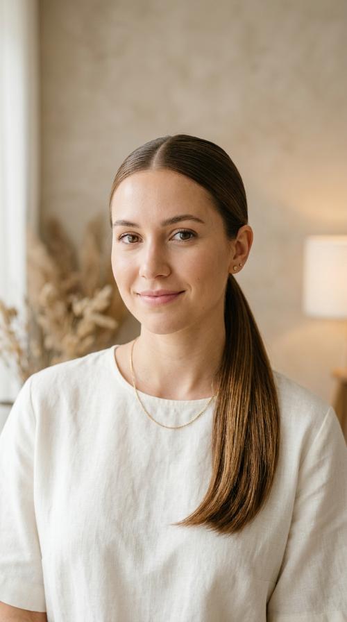 The Sleek Low Ponytail