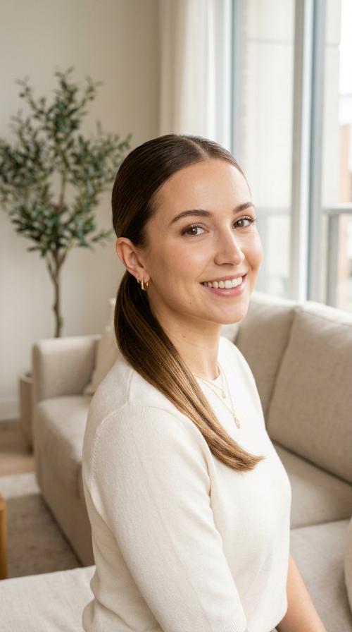 The Sleek Low Ponytail