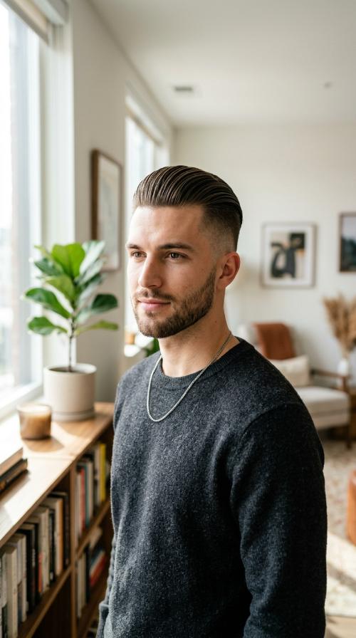 The Slicked Back Undercut
