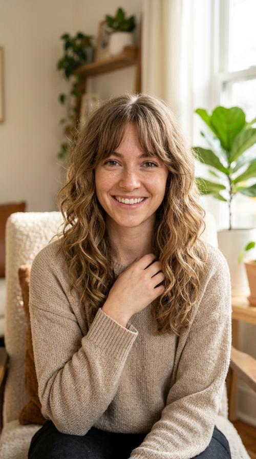 The Soft Shag with Curtain Bangs