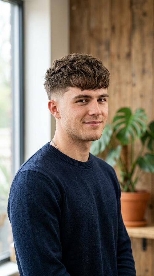 The Taper Fade with Fringe
