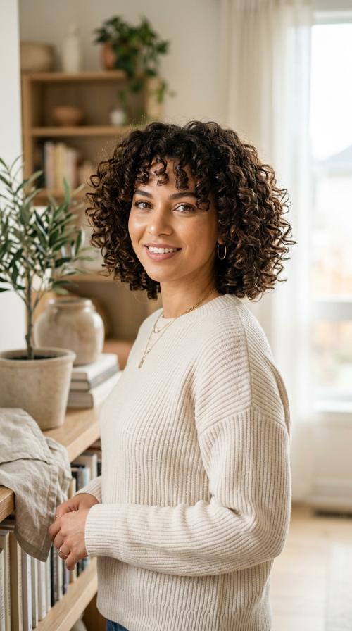 The Tapered Curly Bob