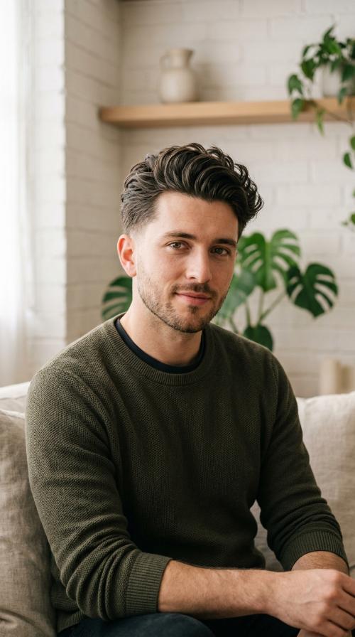 The Tapered Wavy Quiff