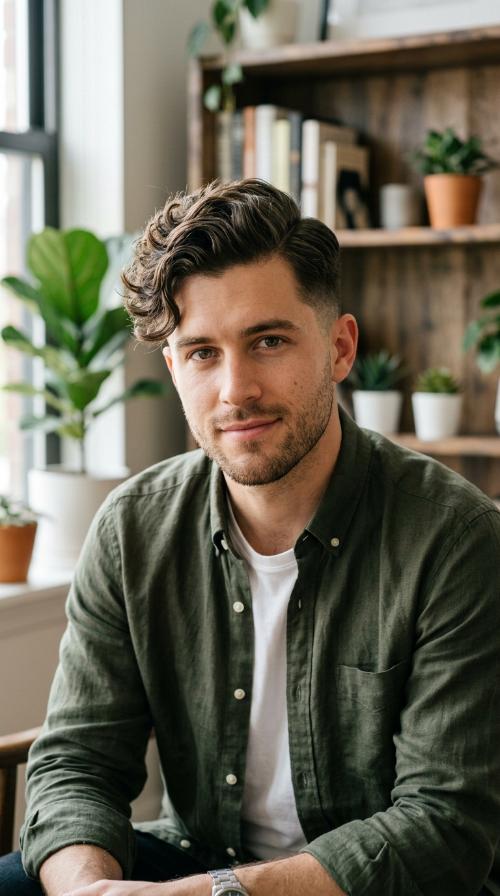 The Tapered Wavy Side Part