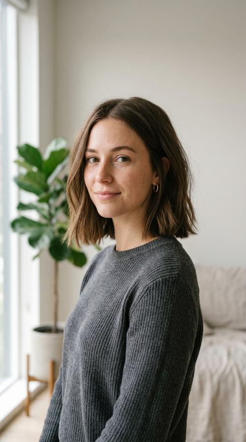 The Textured Blunt Cut Lob