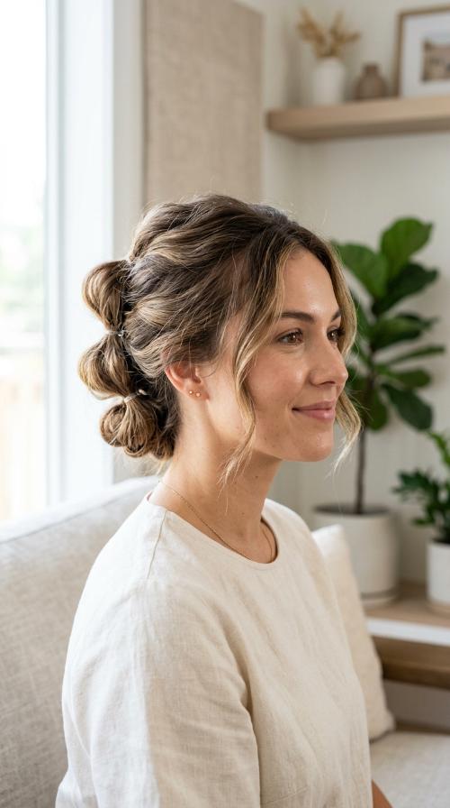 The Textured Bubble Updo