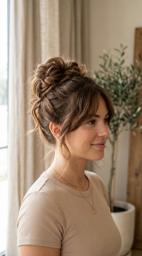 The Textured High Bun