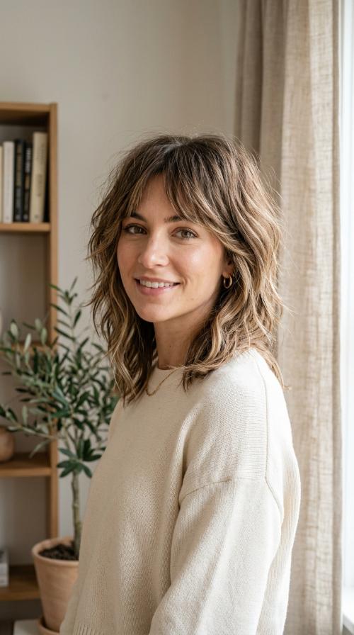 The Textured Lob Shag